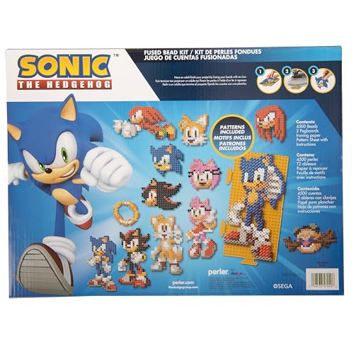 Perler Sonic the Hedgehog Fused Bead Kit, 4500 Pieces, 14 Projects