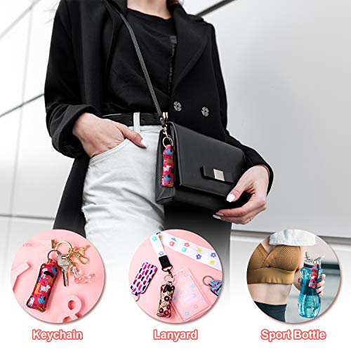 Frienda 12-Pack Lipstick Holder Keychain with Neoprene Sleeve