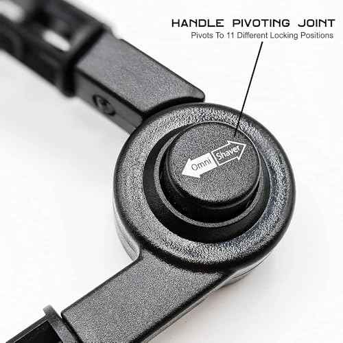 OmniShaver Ergonomic Maintenance Back Shaving Kit - Extendable Handle with Dual Shave Heads for Easy Reach - Includes Lotion Spreader - Self-Cleaning & Self-Stropping - Maintenance Back Shaver for Men