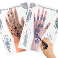 Henna Tattoo Practice Board 2-Pack A4 Dual Skin Tone