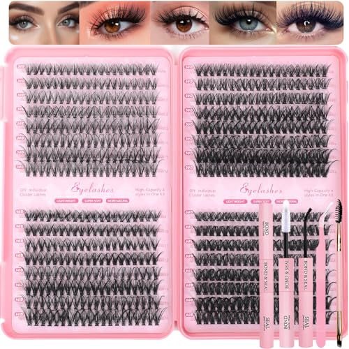 Lash Clusters Kit 640 Pcs Eyelashes Extensions 9-16mm D Curl