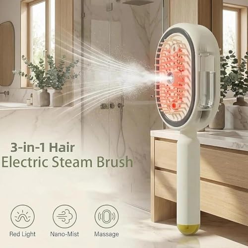 Electric Steam Hair Brush - Cordless & Rechargeable