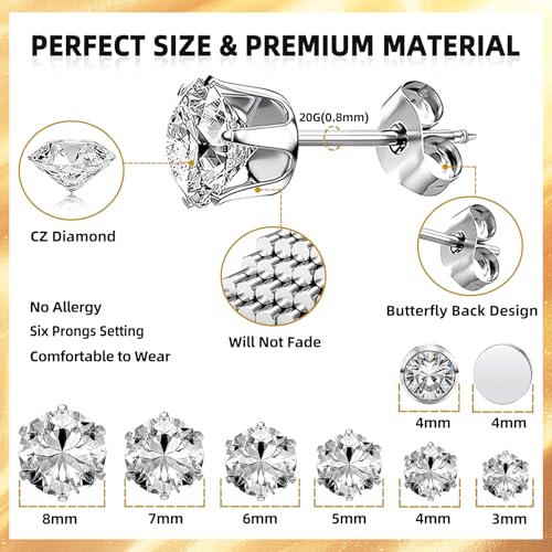 Self Ear Piercing Gun Kit with 12 CZ Ear Studs for Home Use