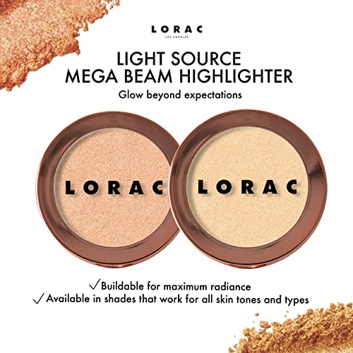 LORAC Light Source Mega Beam Highlighter | Highlighter Makeup Powder | Shimmer Highlighter | Celestial