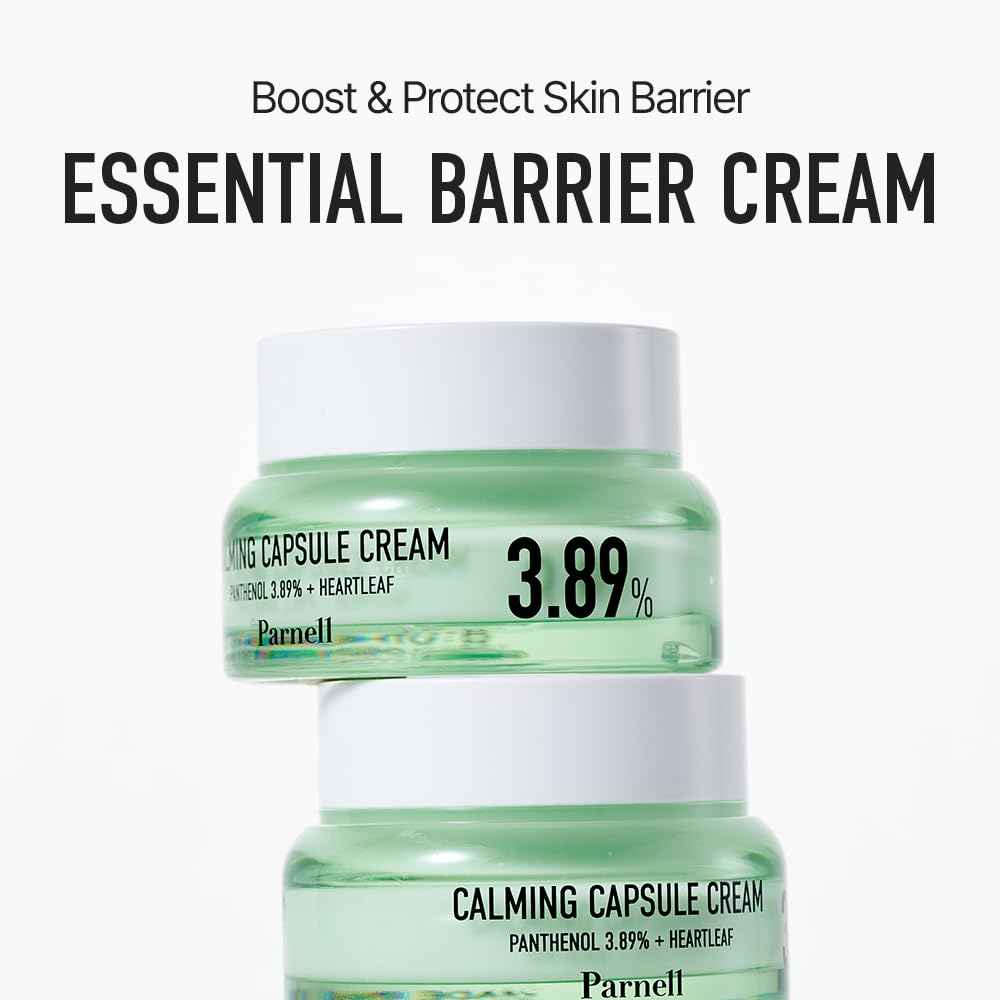 Parnell Panthenol 3.89% | 50ml / 1.69 fl.oz. | Heartleaf Calming Capsule Cream, Acne soothing cream, korea skin care, korea beauty