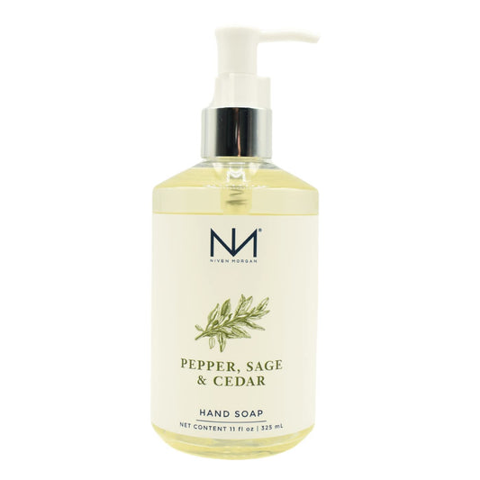 Niven Morgan Pepper, Sage and Cedar Hand Soap 11fl.oz. 325ml.