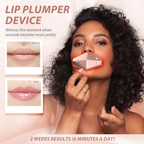 Red Light Lip Plumper Device with Heat Therapy