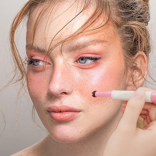 2-in-1 Freckle Pen & Blush - Waterproof Brown Stamp & Pink