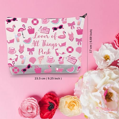 TSOTMO Pink Gift Color Theme Gift Best Purple Ever Gift Lover of All Things Pink Cosmetic Bag (Things P)