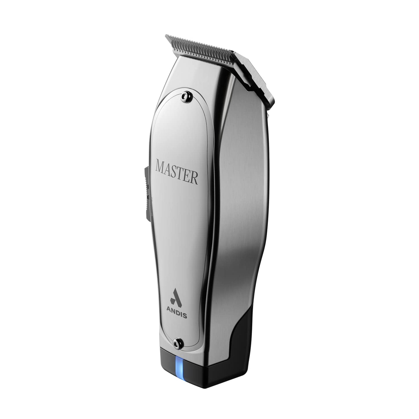 Andis 12660 Professional Master Corded/Cordless Hair Trimmer, Adjustable Carbon Steel Blade Hair Clipper for Close Cutting, Silver