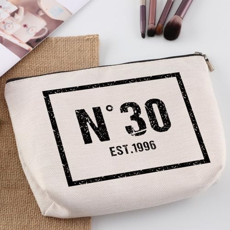 30th Birthday Gifts for Women Makeup Bag - 1996 Cosmetic Pouch