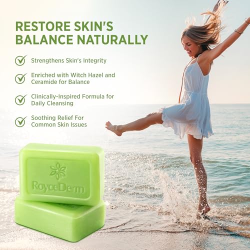 Roycederm Antifungal Bar Soap - Tea tree Oil Soap - Athlete¡¯s Foot Treatment for Jock Itch & Ringworm - Medicated Antifungal Soap with Clotrimazole 1% - Tea Tree Oil Scent, 2 Pack
