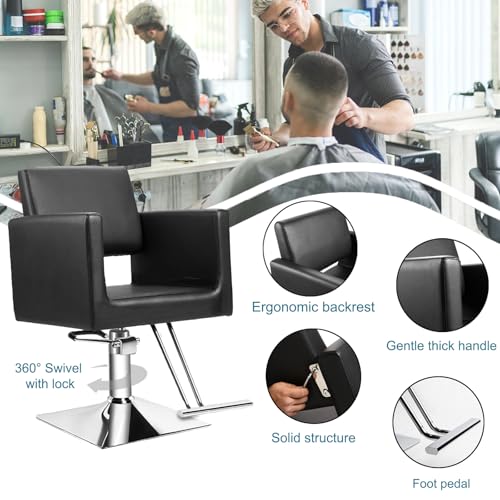 Barber Chair with Hydraulic Pump - 330 Lbs Capacity