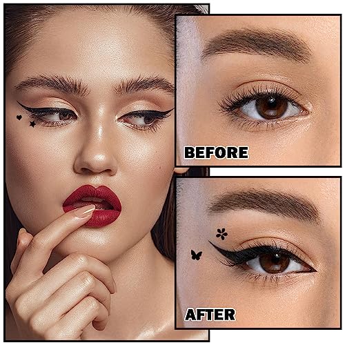 5-Piece Liquid Eyeliner Stamp Pen Set - Double-Headed Waterproof