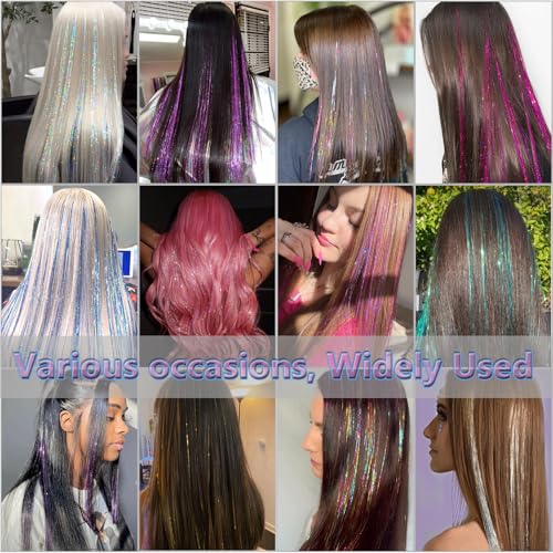 Dream Pink Hair Tinsel Kit, 1800 Strands with Tools