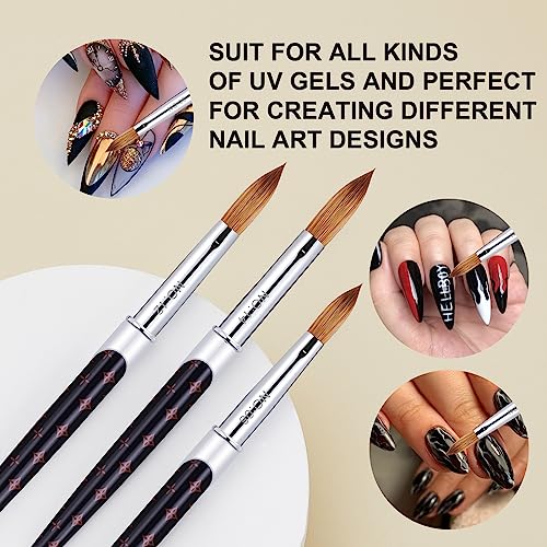 Kolinsky Acrylic Nail Brush Set - Size 10 & Cleanup Brush