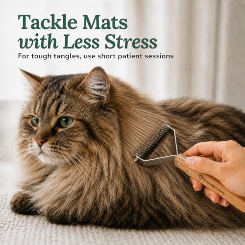 Freshly Bailey Dematting Comb for Cats & Dogs — Undercoat Rake & Deshedding Tool
