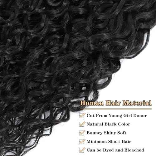 12A Water Wave 3 Bundles Human Hair 10" 12" 14" 300g 100% Unprocessed Brazilian Virgin Hair Wet and Wavy Human Hair Weave Bundles Natural Color