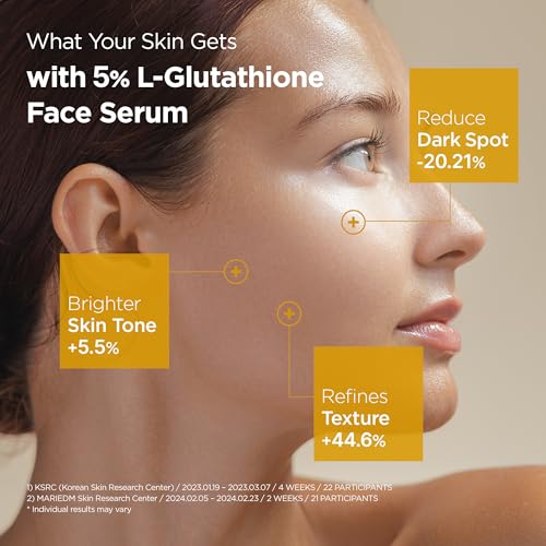Glutathione 5% Face Serum with 1% Niacinamide & 1% Tranexamic Acid ? Flexible Liposome Tone up Serum for Anti pigmentation & Hydration (1.85 fl oz / 55 ml)