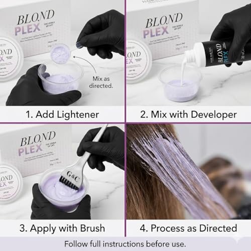 Hair Bar NYC Blond Plex 10X Lightener Kit with Violet Developer