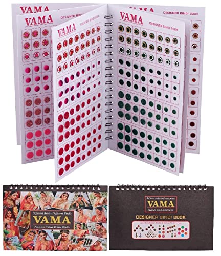Multicolor Crystal Diamond Bindi Sticker Booklet - 948 Fancy Designs