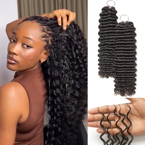 LUVME Deep Wave Crochet Hair 18 Inch 100% Human Hair