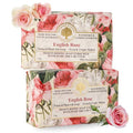 Wavertree & London English Rose Scented Natural Soap Bars for Women & Men (2 x 7oz) ? Moisturizing Triple-Milled Soap Bars Enriched with Shea Butter ? Plant-Based Bath & Body Bar for All Skin Types