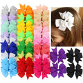 40-Piece Grosgrain Pinwheel Hair Bows with Alligator Clips