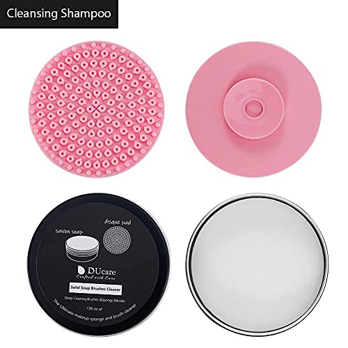 DUcare Solid Makeup Brush Cleaner Soap with Mat Pad