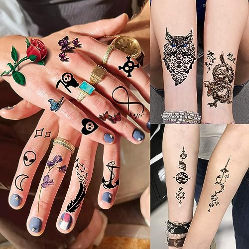 66 Sheets 430+ PCS Temporary Tattoos Stickers - Waterproof