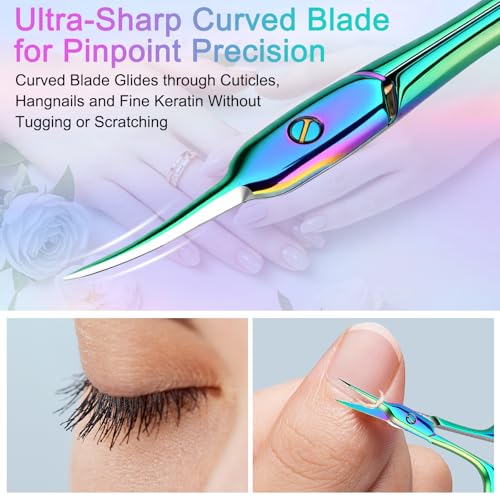 Precision Curved Cuticle Scissors - Extra Fine Tip Stainless Steel