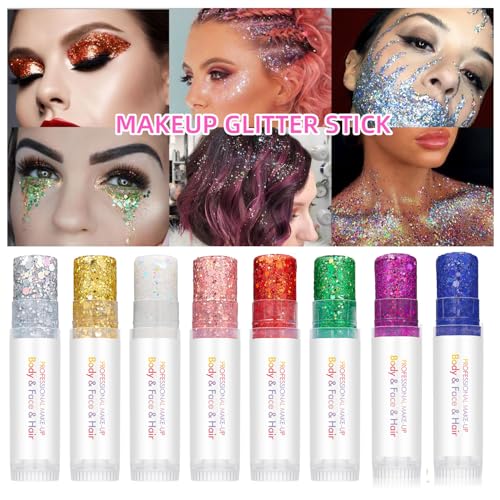 Silver Glitter Gel Stick - Face, Body & Hair