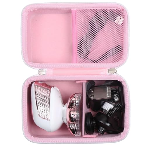 Pink Travel Shaver Case for Women - 5-in-1 7D Electric Razor Storage Bag