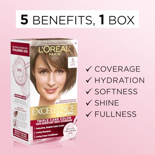 L'Oreal Paris Excellence Crème Hair Dye Kit 10 Lightest Blonde with Hyaluronic Acid