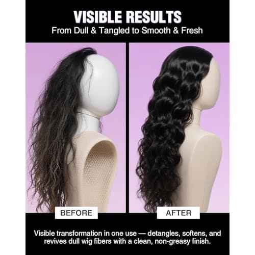 EJW Wig Leave-In Conditioner Spray ? Detangles, Smooths & Refreshes ? Lightweight, Non-Greasy Formula for Daily Use ? For Synthetic & Human Hair ? 3.38 fl. oz