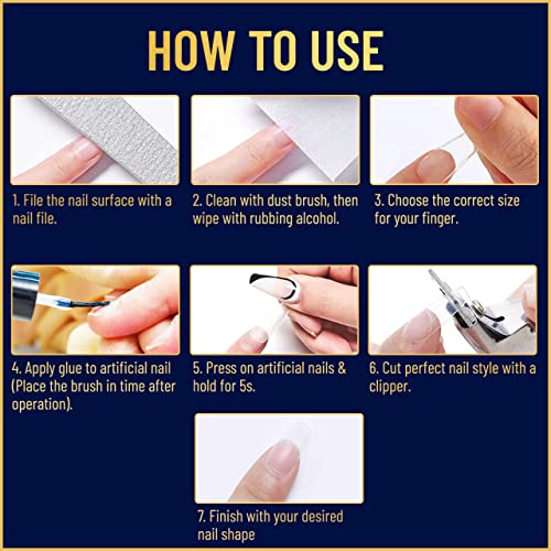 VALITIC Strong Brush-On Nail Glue & Strengthener for Press-On & Acrylic Nails
