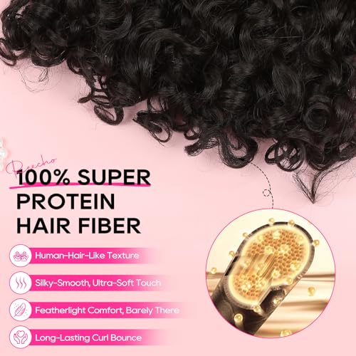REECHO Curly Clip-In Hair Extensions 18" - 4PC Set