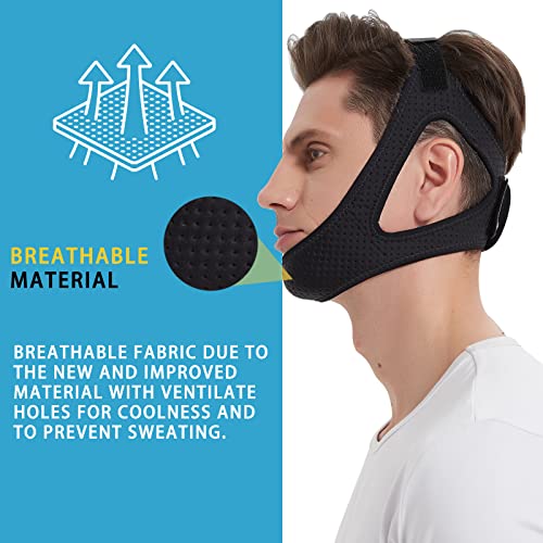CPAP Chin Strap Double Adjustable - Breathable Sleep Support