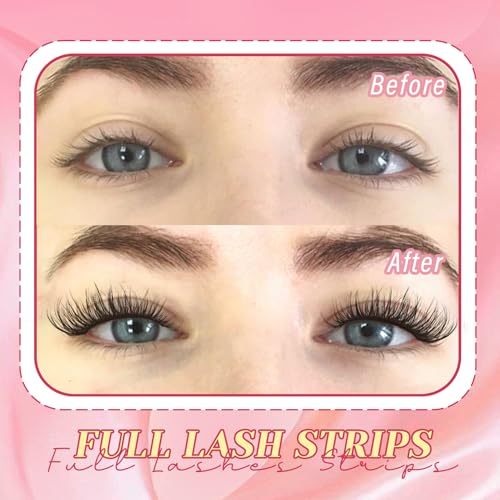 Ahrikiss Cat Eye False Eyelashes - 8 Pairs Wispy Faux Mink Lashes