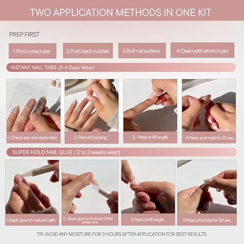 Celebritips Nail Art Press-Ons | Short Almond Nails, Reusable 16