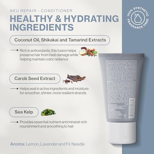 Neuma Neu Repair Conditioner - Protein Hair Treatment for Damaged Hair, Strengthens, Moisturizes, and Reduces Breakage Lemon, Lavender and Fir Needle Scent