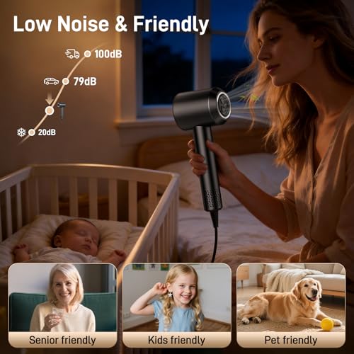 180,000 RPM Ionic Hair Dryer with Brushless Motor & LED Display