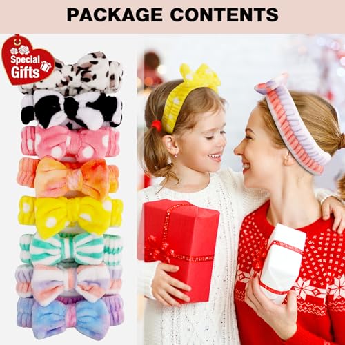 YOOVR Spa Headband 8-Pack | Soft Fleece Hair Accessories