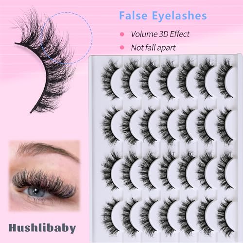 Manga Eyelashes 15mm - Natural Wispy Strip Lashes by Hushlibaby