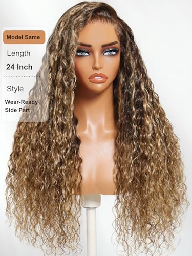 Water Wave Lace Front Human Hair Wig 13x4 22in