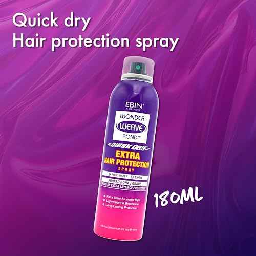 EBIN NEW YORK Wonder Weave Bond Hair Protection Spray 6.08 Fl Oz ? Lightweight Protective Barrier for Scalp and Hair ? Quick Weave Bond Glue Shield for Comfortable, Long-Lasting Style and Daily Use
