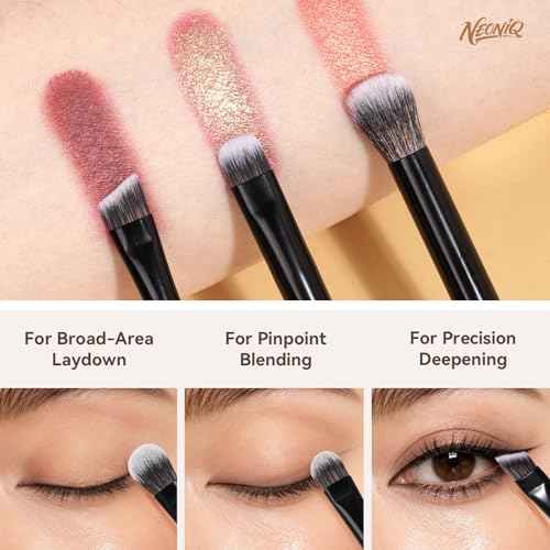 10 PCS Foundation Contour Conceal Brush Set With Bag, Makeup Brushes, Double-End Multi-functional Brushes for Foundation Powder Blush Eyeliner Eyeshadows, Professional Face Brush Set£¨Black£©