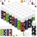 40 Pcs Halloween Lip Balms Bulk, Ghost Spiderweb Skull Bat Design Lip Moisturizers for Adults Summmer Halloween Party Supplies Favor Gifts, 4 Styles