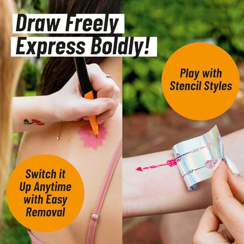 BodyMark Temporary Tattoo Markers 8-Pack Skin-Safe