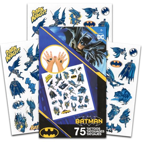 Batman Temporary Tattoo Set - 75 Pack Party Favors